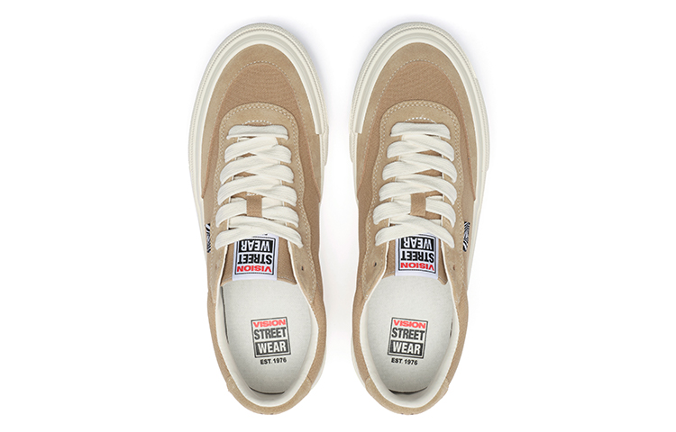 Vision Street Wear Flat Top Low top Skateboard Shoes Unisex Milk Tea Brown