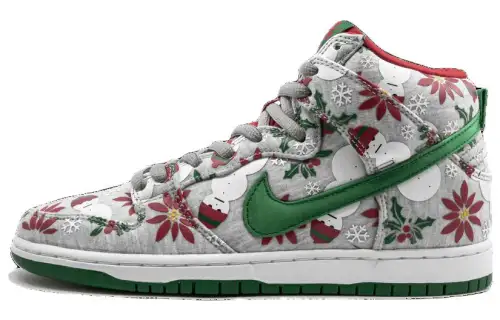 Nike SB Dunk High Concepts Ugly Christmas Sweater Grey