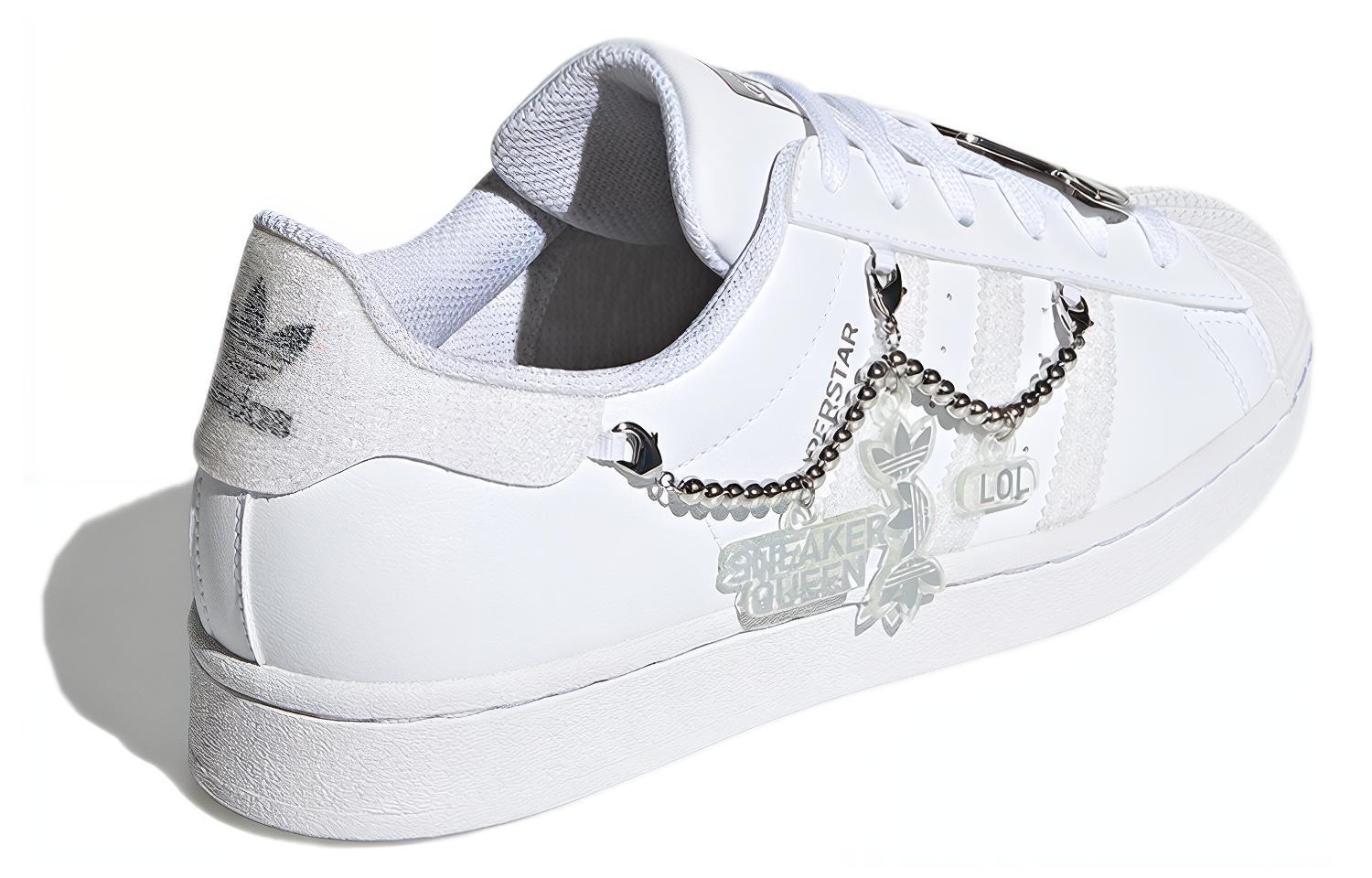 Женские кеды adidas originals Superstar (бело-серые) — фото 4