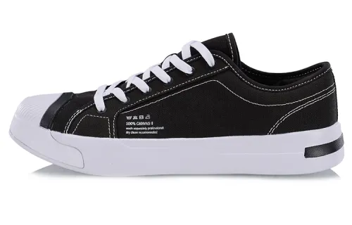 Li Ning Skateboard Shoes Unisex Low Top Black/White