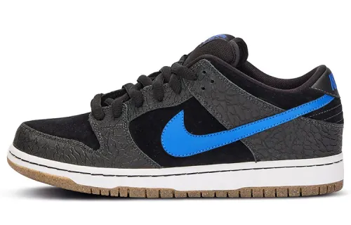 UNDEFEATED X Nike Dunk SB Skateboard Shoes Men's Low Top Black/White/Blue