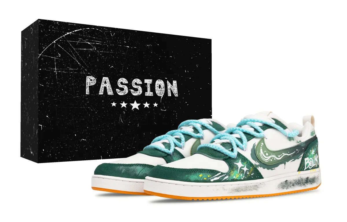 Nike Court Borough PRM Wild Green Trail Cushioning Abrasion Resistant Cushioning, Wear Resistant Low top
