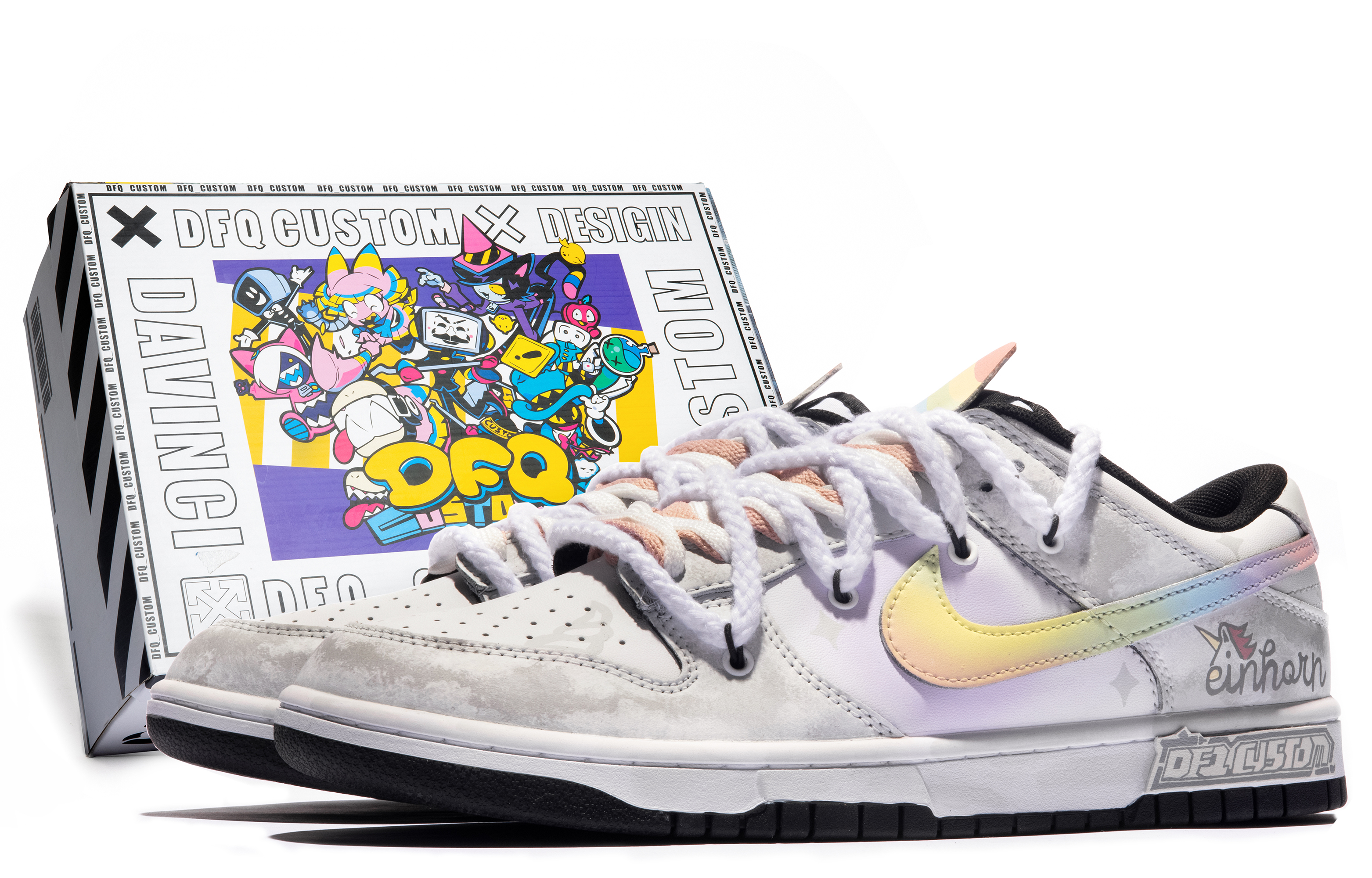 Nike Dunk Leather Quick Dry Abrasion Resistant Balance Low top Skateboard Shoes Men's Black White Gray