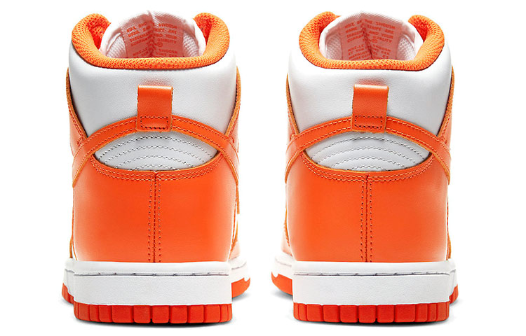 Женские кроссовки Nike Dunk High "Orange Blaze" 2021 (бело-оранжевые) — фото 5