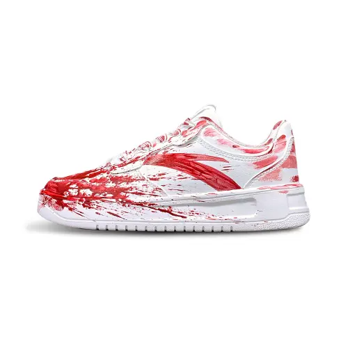 Anta Slip Resistant Cushioning Abrasion Resistant Low top Skateboard Shoes Men's Red White