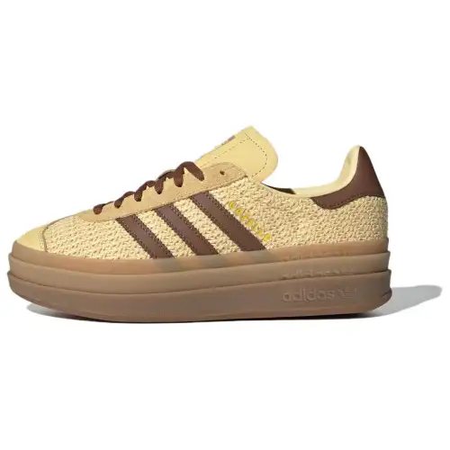 Adidas Originals GAZELLE BOLD Abrasion Resistant Low top Skateboard Shoes Women's Yellow