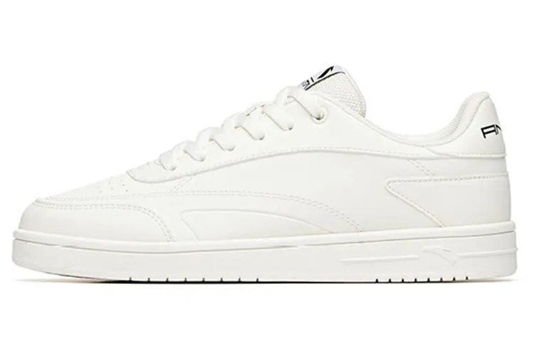 ANTA Life Collection Skateboard Shoes Women's Low Top Ivory White