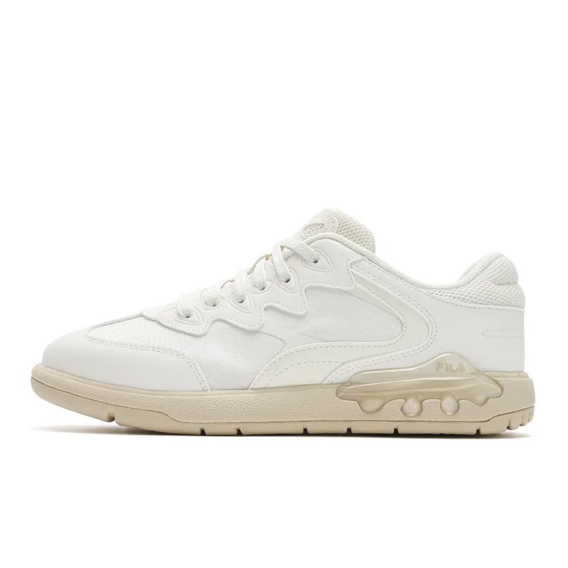 FILA PUDDING Shoes Low top Skateboard Shoes Women's Milk White