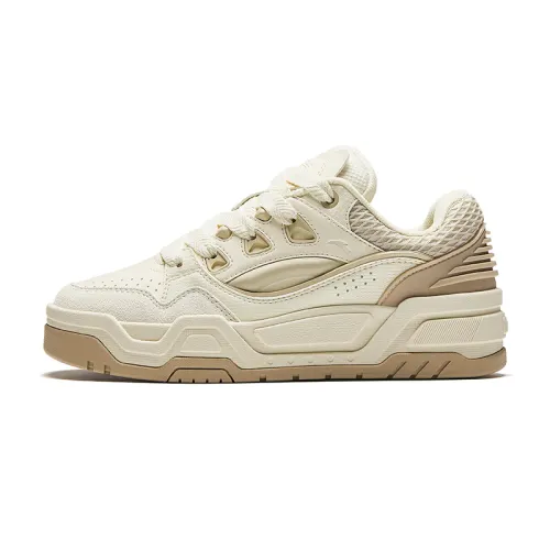 Anta Light Sugar 2 Slip Resistant Abrasion Resistant Low top Skateboard Shoes Women's Beige