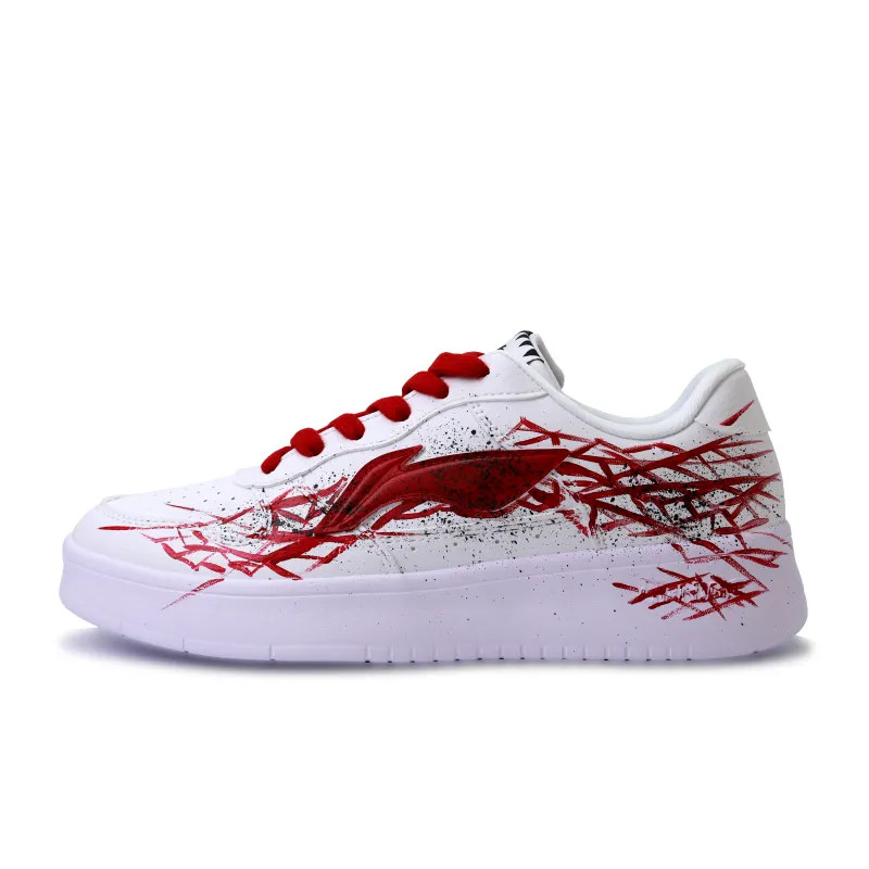 Li Ning Floating Boat Abrasion Resistant Breathable Low top Skateboard Shoes Unisex Red