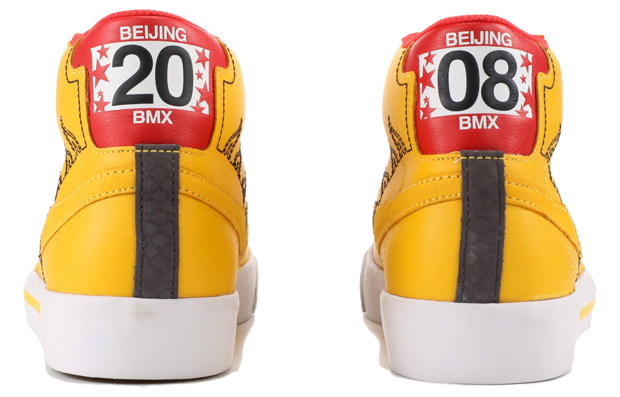 Мужские кеды Nike Blazer Premium SB China BMX (желто-красные) — фото 4