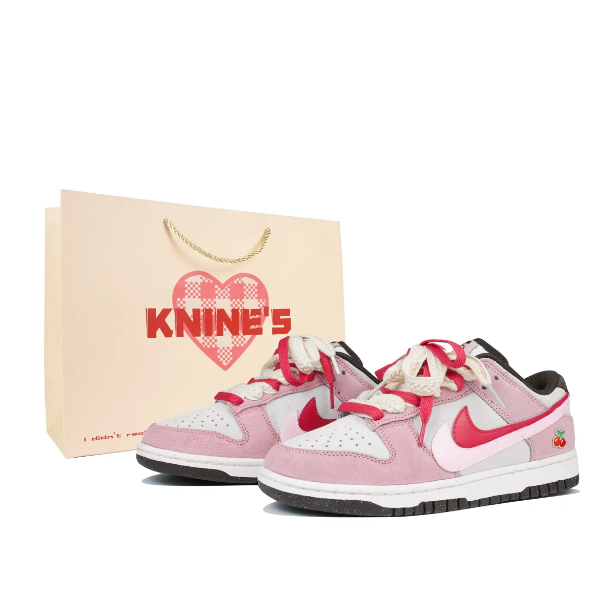 Nike Dunk Low top Skateboard Shoes Women's White Pink