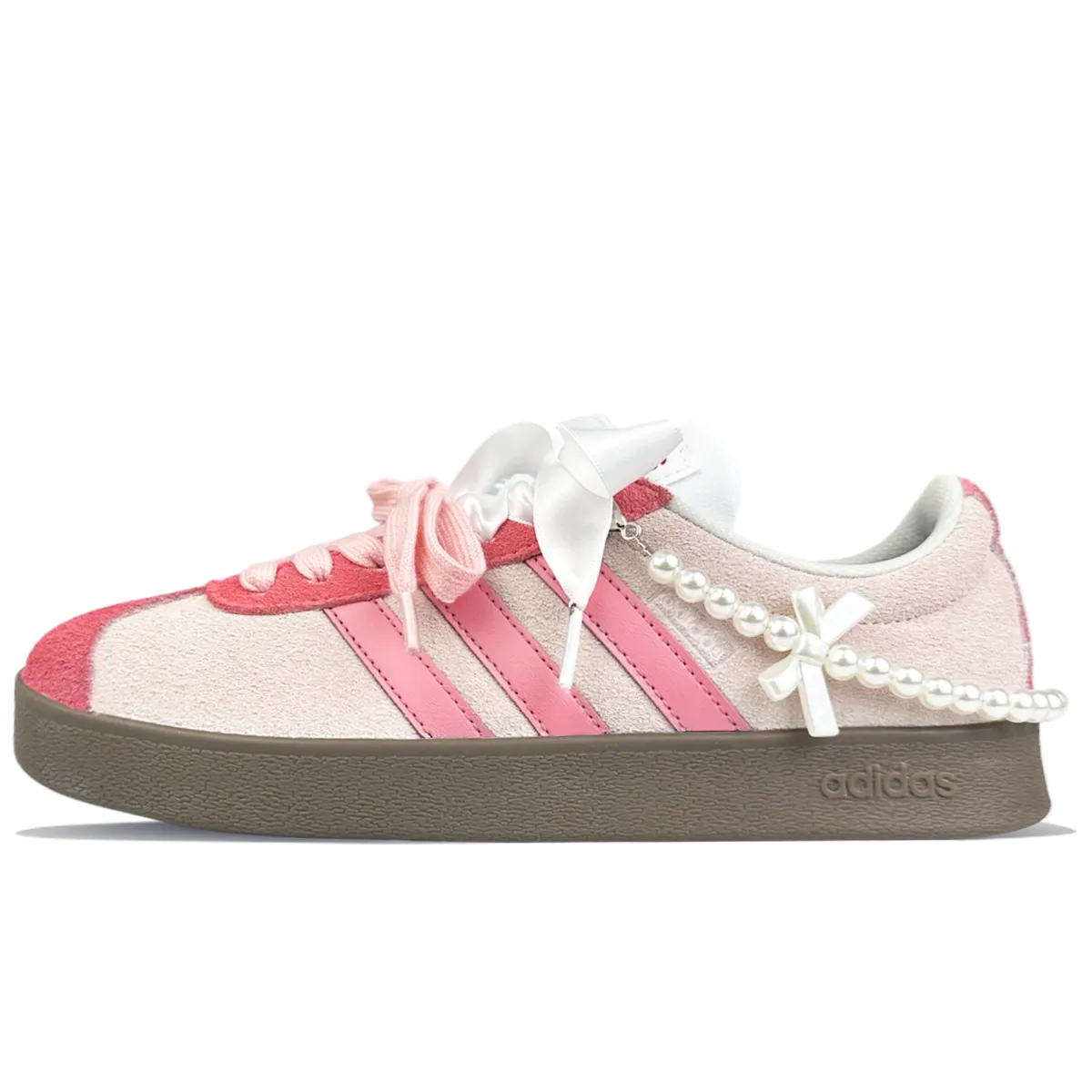 Adidas Slip Resistant Lightweight Non slip Lightweight Low top Skateboard Shoes Unisex Pink