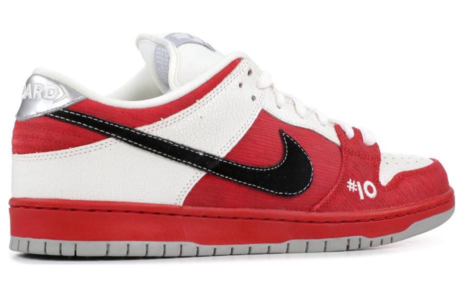 Мужские кеды Nike Dunk SB "Roller Derby" (бело-красные) — 红/黑/白/狼灰 — фото 4
