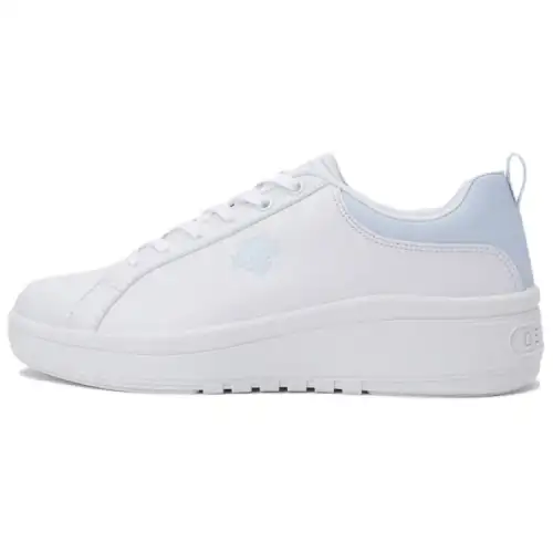 DESCENTE Slip Resistant Abrasion Resistant Low top Skateboard Shoes Unisex White Blue