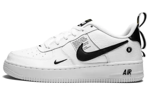Nike Air Force 1 07 LV8 Utility Black OG model, non-slip, wear-resistant, lightweight, low-cut sneakers, same style for men and women, white
