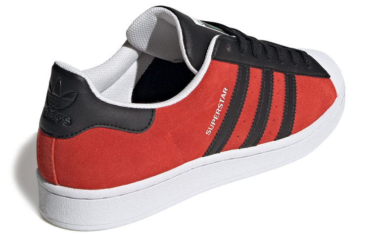 Кеды adidas originals Superstar (черно-красно-белые) — фото 4