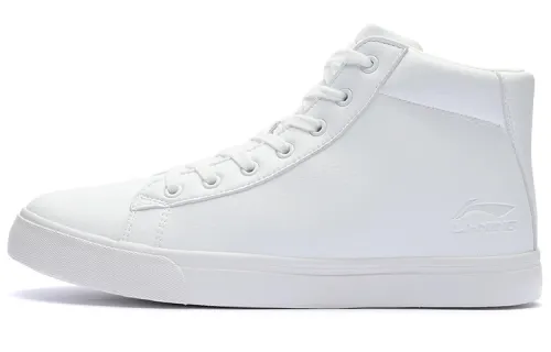 Li Ning Synthetic Leather Lightweight And Breathable High top Skateboard Shoes Men's