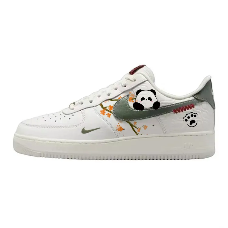 Nike Air Force 1 Slip Resistant Abrasion Resistant Low top Skateboard Shoes Unisex White