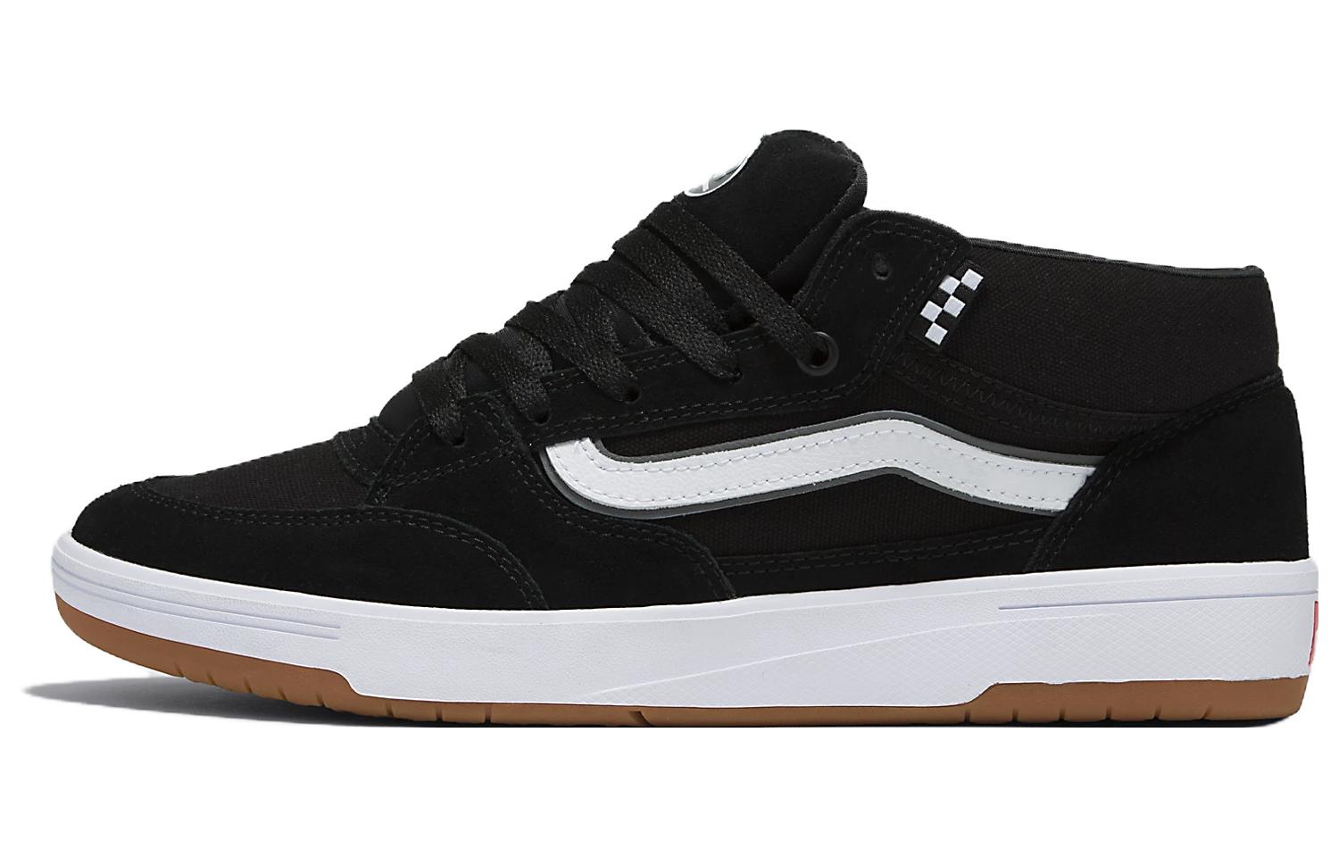 Zahba Skate Vans Mid 'Black White'