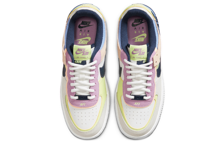 Женские кроссовки Nike Air Force 1 shadow (черный / желтый / розовый) — Чёрный / жёлтый / розовый — фото 4