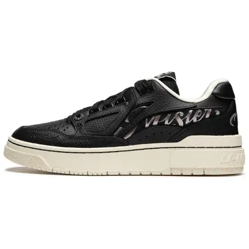Li Ning Badfive Slip Resistant Abrasion Resistant Low top Skateboard Shoes Unisex Black