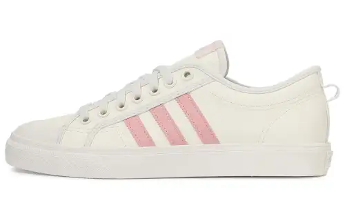 Adidas Originals NIZZA Cushioning, Wear Resistant Low top Skateboard Shoes Unisex White Pink