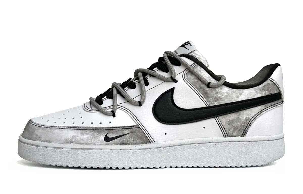 Nike Court Vision 1 Low top Skateboard Shoes Men's Black Gray