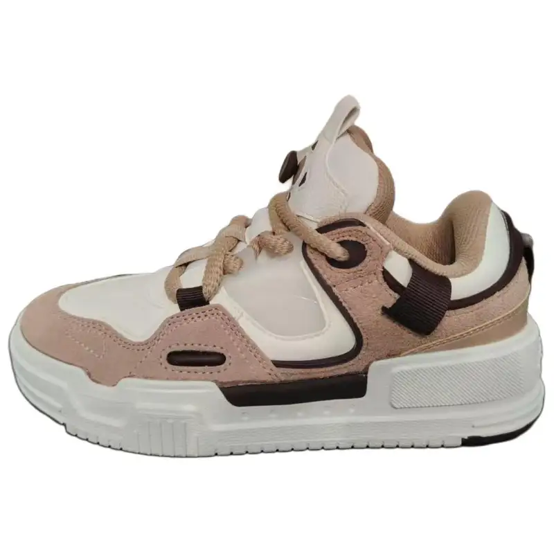 Anta Slip Resistant Abrasion Resistant Low top Skateboard Shoes Women's White Brown