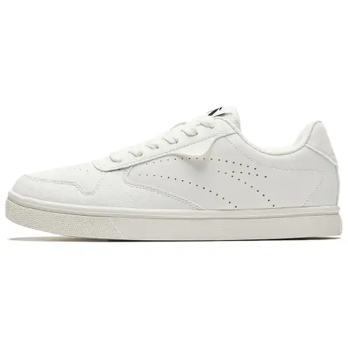Anta Synthetic Leather Non slip Lightweight Low top Skateboard Shoes Men's Ivory White