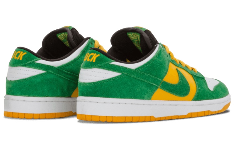 Мужские кроссовки Nike Dunk SB Bucks (зелено-желтые) — Белый / зелёный — фото 3