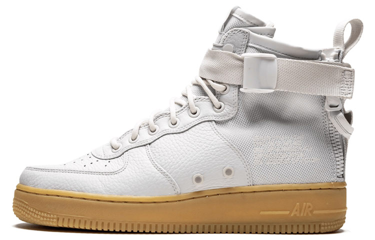 Женские кроссовки Nike Air Force 1 (бело-серые)