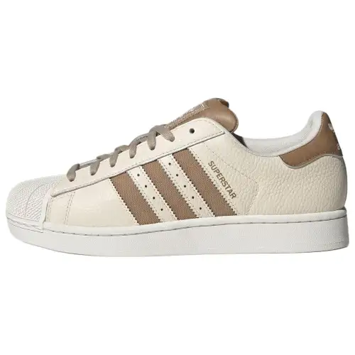 Adidas Originals Superstar 2 Abrasion Resistant Low top Skateboard Shoes Unisex White Brown