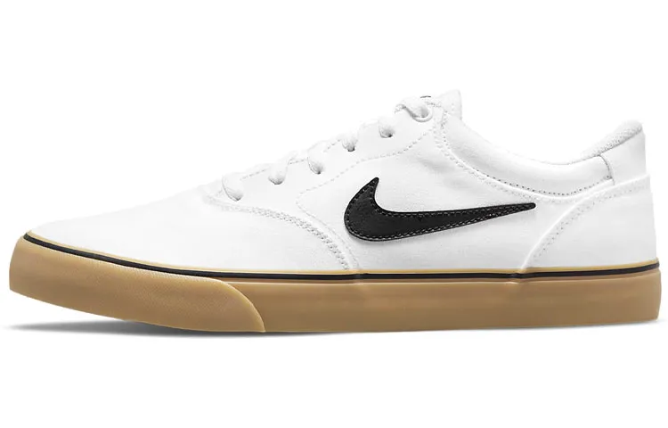Nike SB Chron 2 Slip Resistant Cushioning Abrasion Resistant Lightweight Low top Skateboard Shoes Unisex Black White