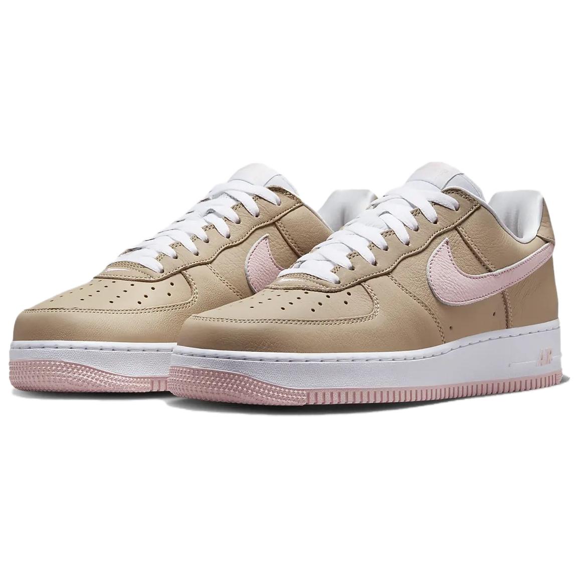 Кроссовки Nike Air Force 1 Linen Kith Exclusive (коричневые) — 麻布/白 — фото 3