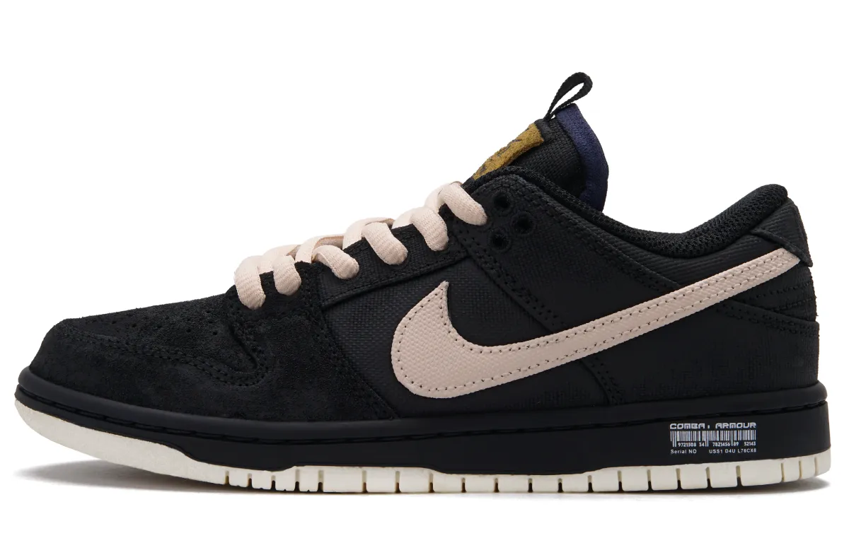 Nike Dunk SB Abrasion Resistant Low top Skateboard Shoes Unisex Black Pink