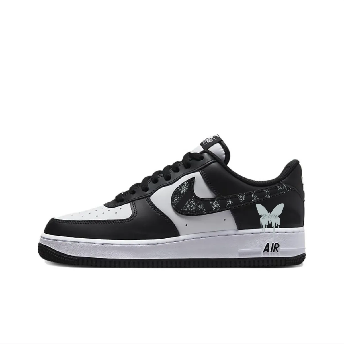 Nike Air Force 1 'Panda Phantom Gray Blue, Classic Slip Resistant Abrasion Resistant Balance Low top Skateboard Shoes