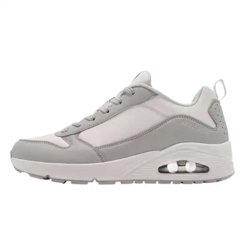 Skechers Breathable Low top Skateboard Shoes Men's White Gray