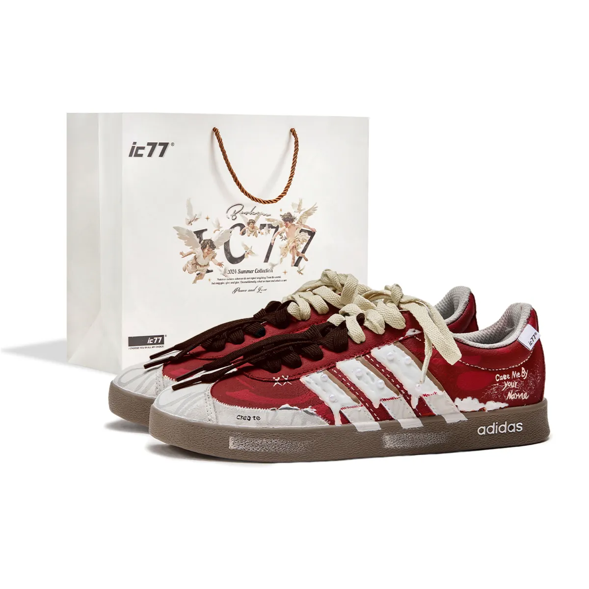 Adidas VL COURT 2.0 Ic77 Shopping Bag, First Snow Of Early Winter Slip Resistant Abrasion Resistant