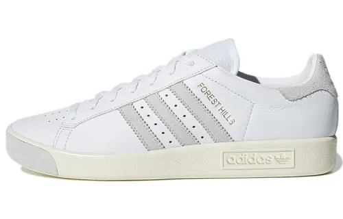 Adidas Originals Forest Hills Slip Resistant Low top Skateboard Shoes Unisex White Gray