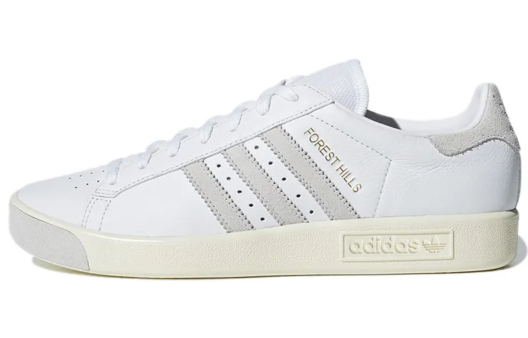 Adidas Originals Forest Hills Slip Resistant Low top Skateboard Shoes Unisex White Gray