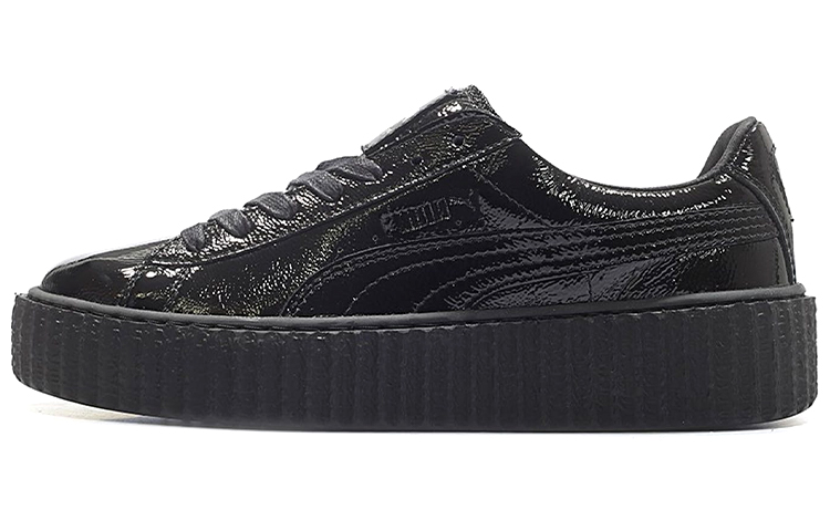 Кеды PUMA Rihanna Fenty Cracked Leather Black (черные)