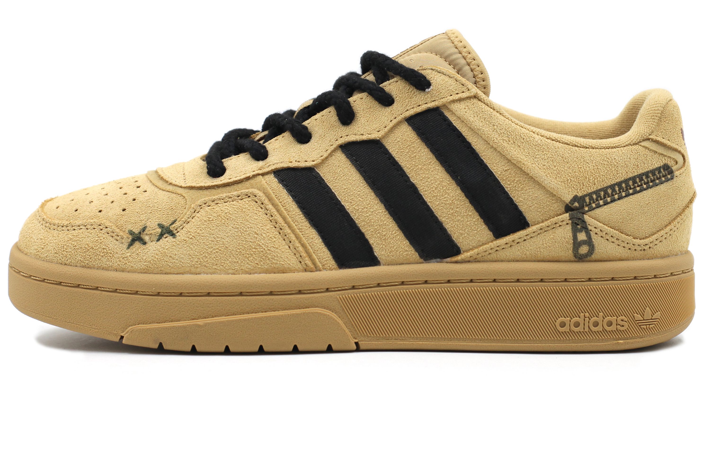 Adidas Originals Courtic Cushioning, Wear Resistant Low top Skateboard Shoes Unisex Wheat