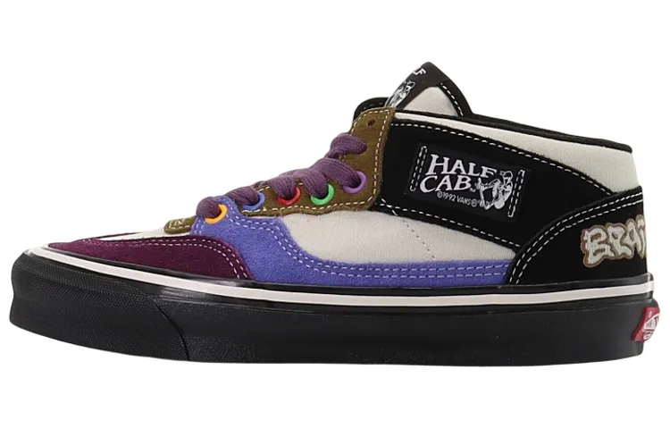 Vans Half Cab LX Mid top Skateboard Shoes Unisex Black Purple