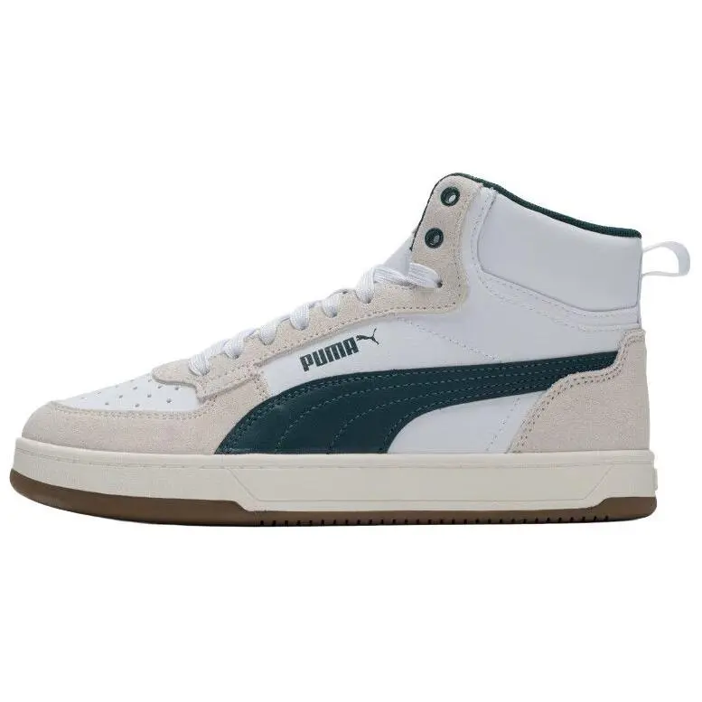 PUMA Caven 2.0 Mid top Skateboard Shoes Unisex White Beige Green