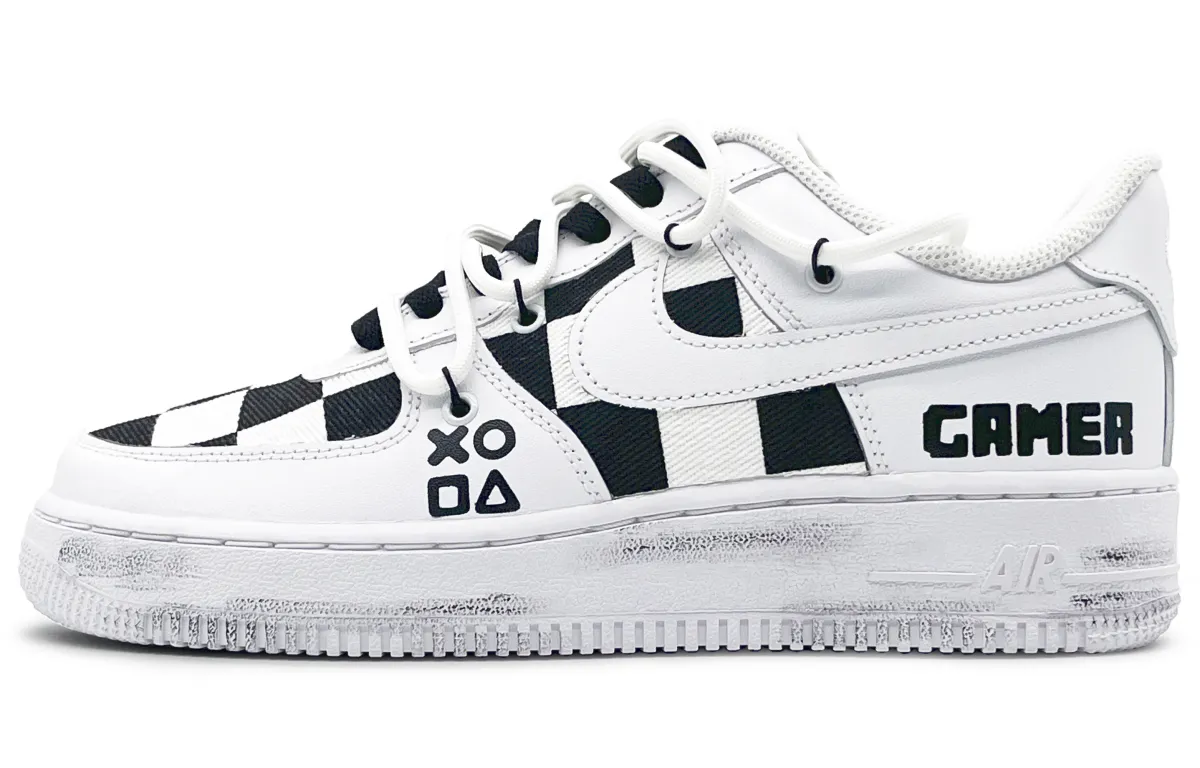 Nike Air Force 1 Low top Skateboard Shoes Men's Black White