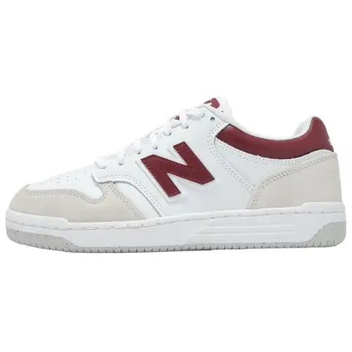 New Balance NB 480 Breathable Support Low top Skateboard Shoes Unisex White Red