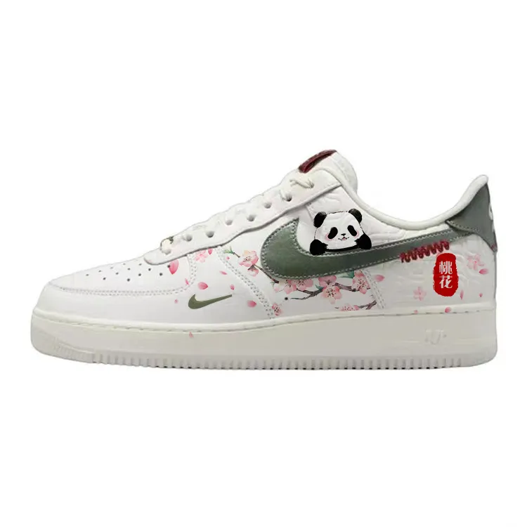 Nike Air Force 1 Slip Resistant Cushioning Abrasion Resistant Lightweight Low top Skateboard Shoes Unisex White Green