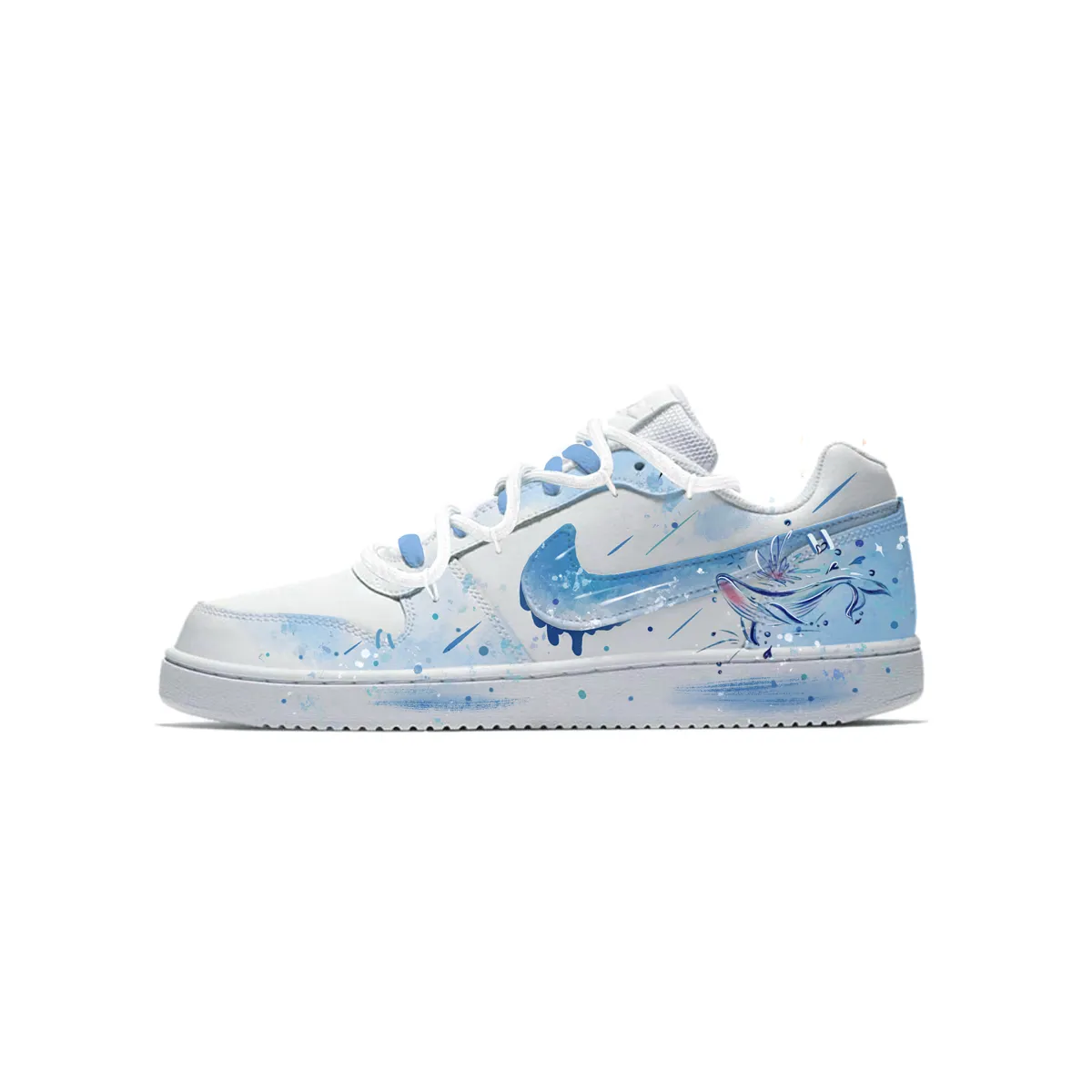Nike EBERNON Low top Skateboard Shoes Men's Lake Blue