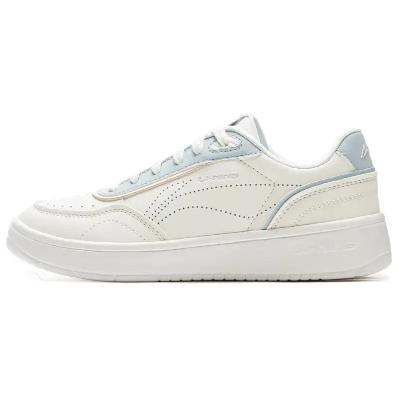 Li Ning Sourdough Slip Resistant Abrasion Resistant Low top Skateboard Shoes Women's White Blue